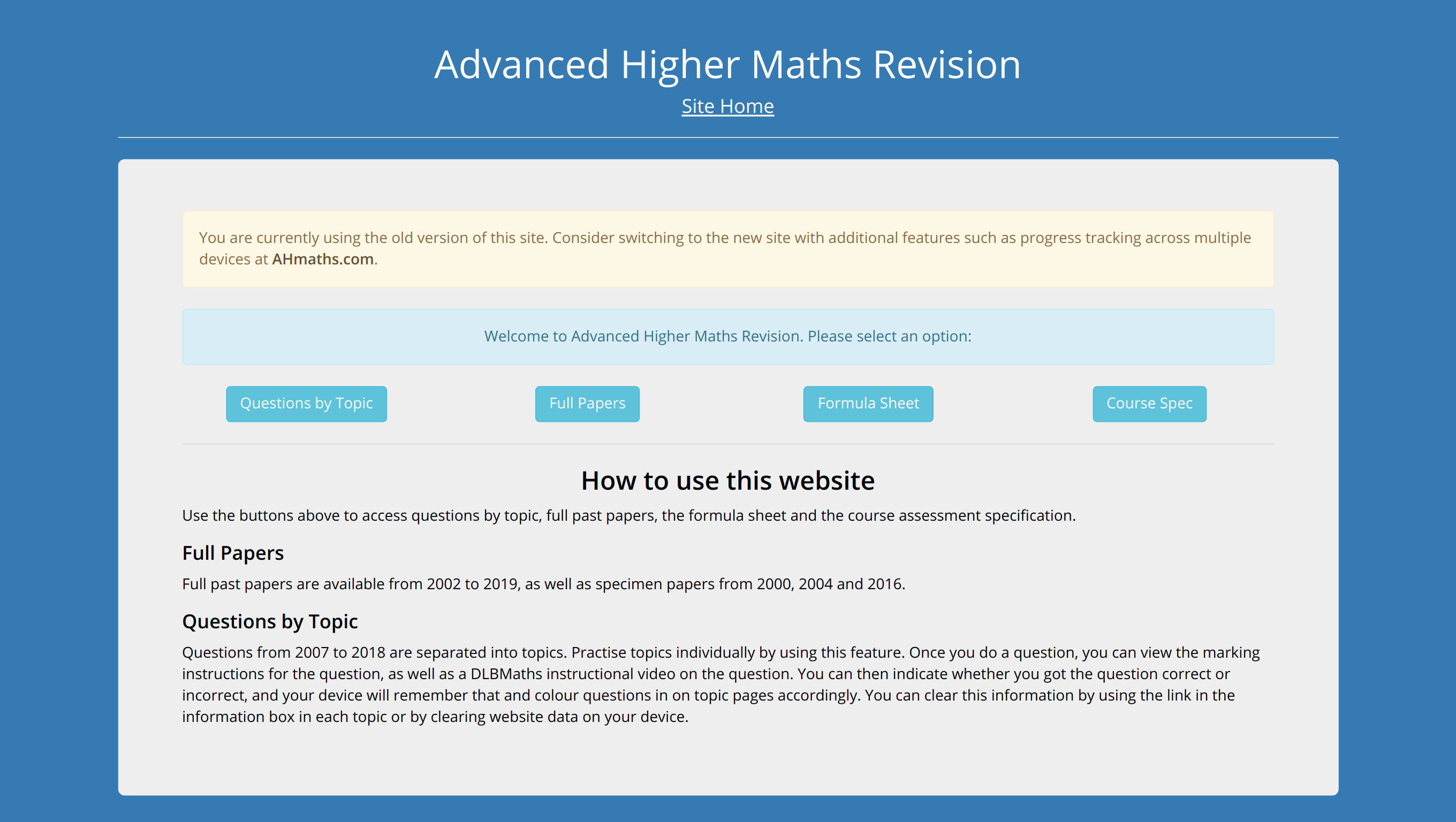 Image of Advanced Higher Maths Revision